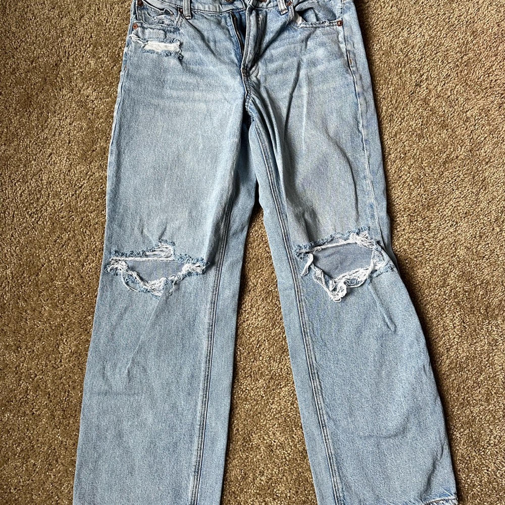 American Eagle Outfitters Light Blue Stovepipe Jeans